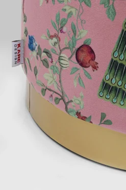 KARE Hocker Cherry Peacock Brass Ø32cm Best