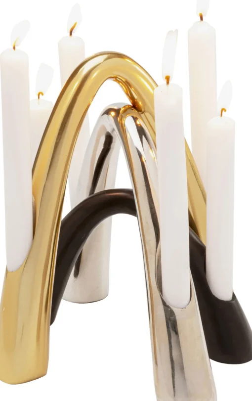 KARE Kerzenständer Bow Duo Chrom 21cm Discount