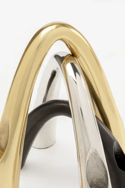 KARE Kerzenständer Bow Duo Gold 25cm New