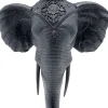 KARE Kerzenständer Elephant Head Schwarz 49cm New