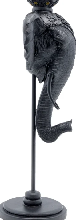 KARE Kerzenständer Elephant Head Schwarz 49cm New
