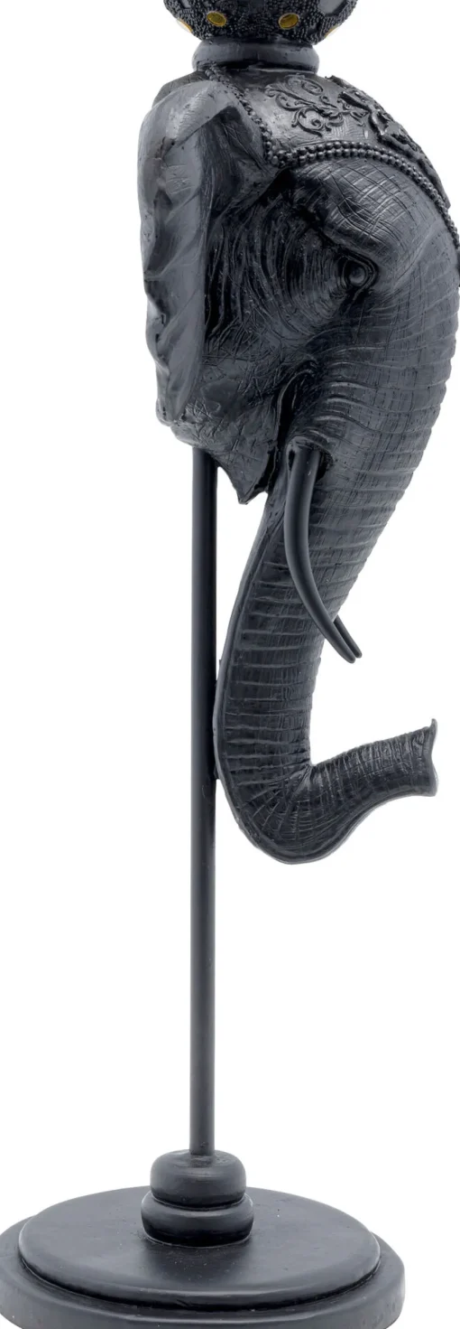 KARE Kerzenständer Elephant Head Schwarz 49cm New