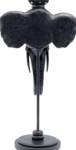 KARE Kerzenständer Elephant Head Schwarz 49cm New
