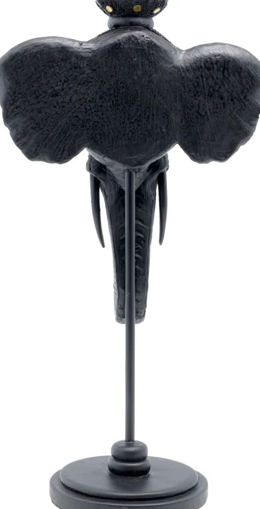 KARE Kerzenständer Elephant Head Schwarz 49cm New