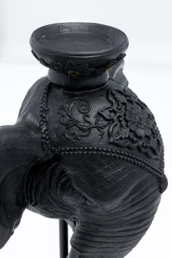 KARE Kerzenständer Elephant Head Schwarz 49cm New