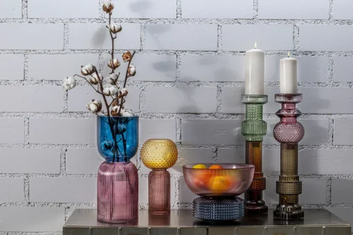 KARE Kerzenständer Marvelous Duo Lila Grau 49 Clearance
