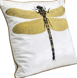 KARE Kissen Glitter Dragonfly Weiß 40x40cm Clearance