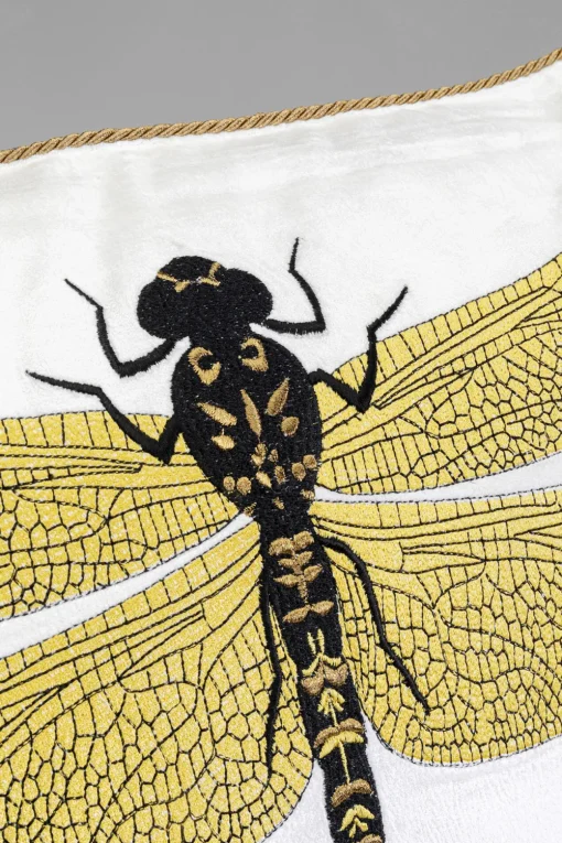 KARE Kissen Glitter Dragonfly Weiß 40x40cm Clearance