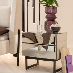 KARE Kommode Klein Soran Schwarz 49x50cm Outlet