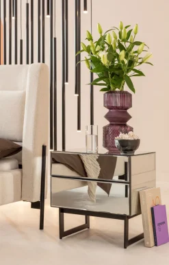 KARE Kommode Klein Soran Schwarz 49x50cm Outlet