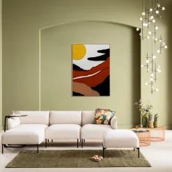 KARE Leinwandbild Artistic Sunrise Knitted 70x110cm Sale