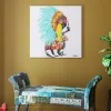 KARE Leinwandbild Headdress Dog 80x80cm Hot