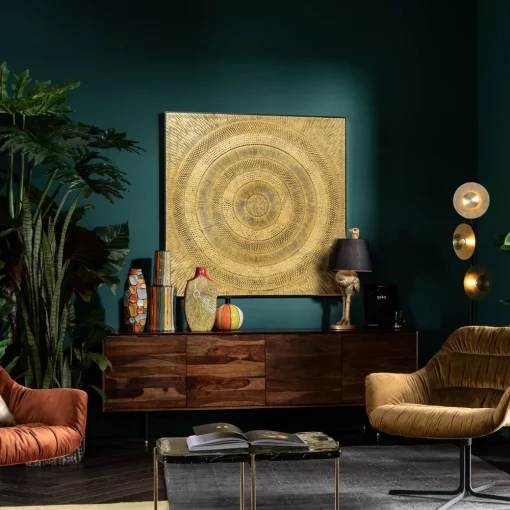 KARE Objektbild Art Circle Gold 120x120cm Outlet