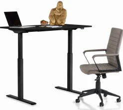 KARE Schreibtisch Office Smart Schwarz Schwarz 120x60 Fashion