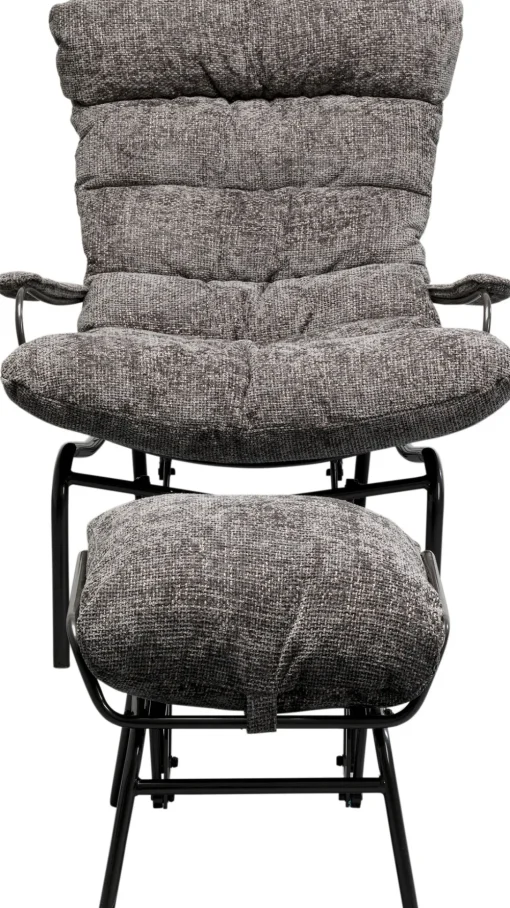 KARE Sessel + Hocker Vienna Swing Grau Fashion