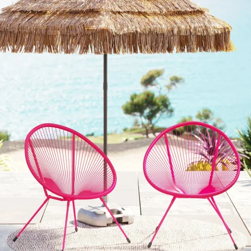 KARE Sessel Acapulco Mono Pink 2/Set Clearance