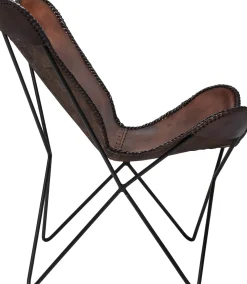 KARE Sessel Butterfly Brown Econo Best