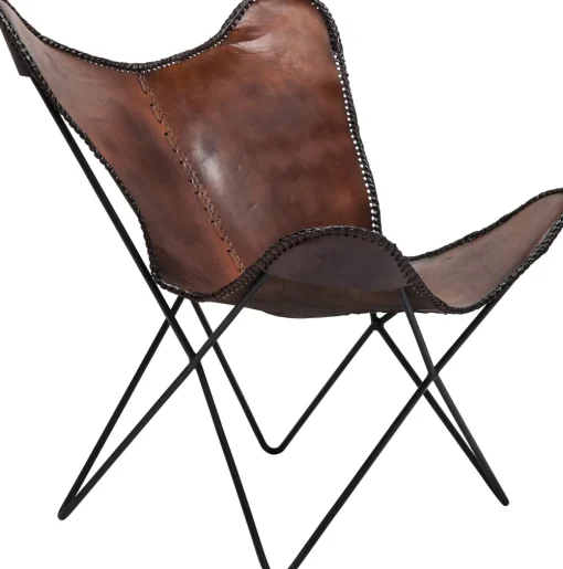 KARE Sessel Butterfly Brown Econo Best