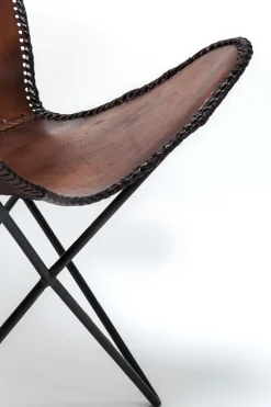 KARE Sessel Butterfly Brown Econo Best