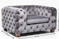 KARE Sessel Desire Silbergrau Discount