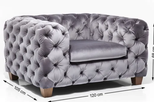 KARE Sessel Desire Silbergrau Discount