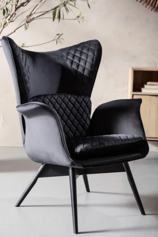 KARE Sessel Tudor Velvet Schwarz Sale