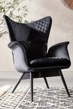 KARE Sessel Tudor Velvet Schwarz Sale