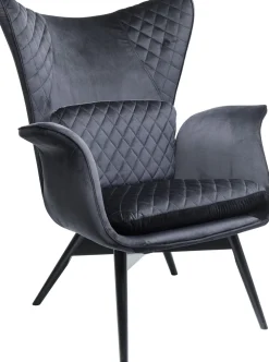 KARE Sessel Tudor Velvet Schwarz Sale