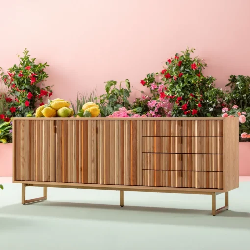 KARE Sideboard Concertina Natur 186x74cm Outlet