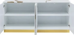KARE Sideboard Cracked Weiß Gold 165x80cm Hot