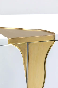 KARE Sideboard Cracked Weiß Gold 165x80cm Hot
