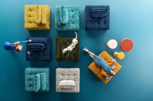 KARE Sofa Element Portofino Blau Hot