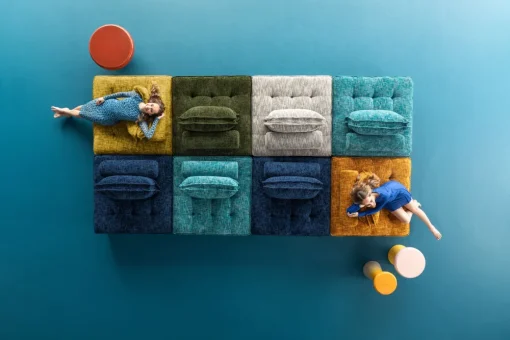 KARE Sofa Element Portofino Blau Hot