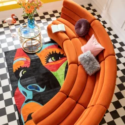 KARE Sofa Element Wave Orange Hot