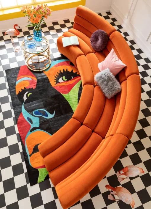 KARE Sofa Element Wave Orange Hot