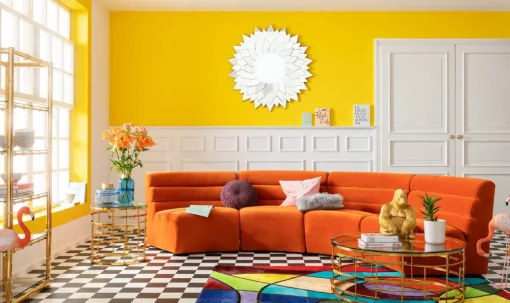 KARE Sofa Element Wave Orange Hot