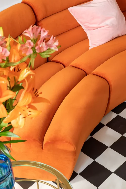 KARE Sofa Element Wave Orange Hot