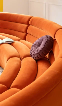 KARE Sofa Element Wave Orange Hot