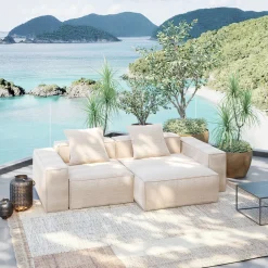 KARE Sofa Kalua 2-Sitzer Outdoor Linen Outlet