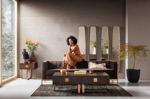 KARE Sofa Loft 3-Sitzer Braun Clearance