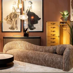 KARE Sofa 2-Sitzer Livia Melange Braun 201cm Fashion
