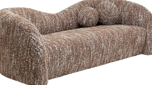 KARE Sofa 2-Sitzer Livia Melange Braun 201cm Fashion