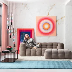 KARE Sofa 3-Sitzer Salamanca Hellbraun 240cm Discount