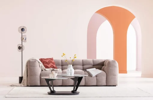 KARE Sofa 3-Sitzer Salamanca Hellbraun 240cm Discount