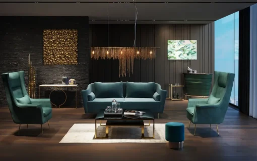 KARE Sofa Vegas Forever 3-Sitzer Petrol Online