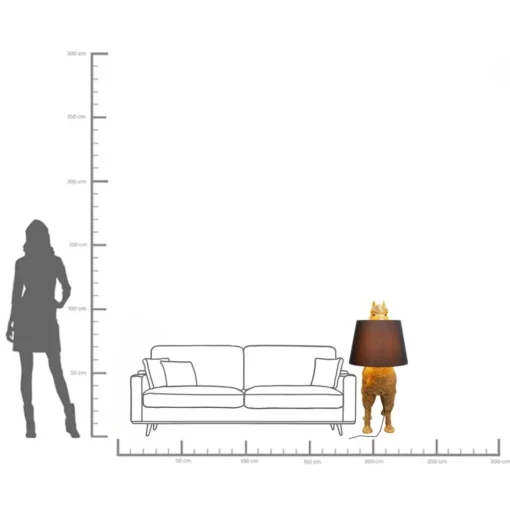 KARE Stehleuchte Alpaca Gold 108cm Outlet