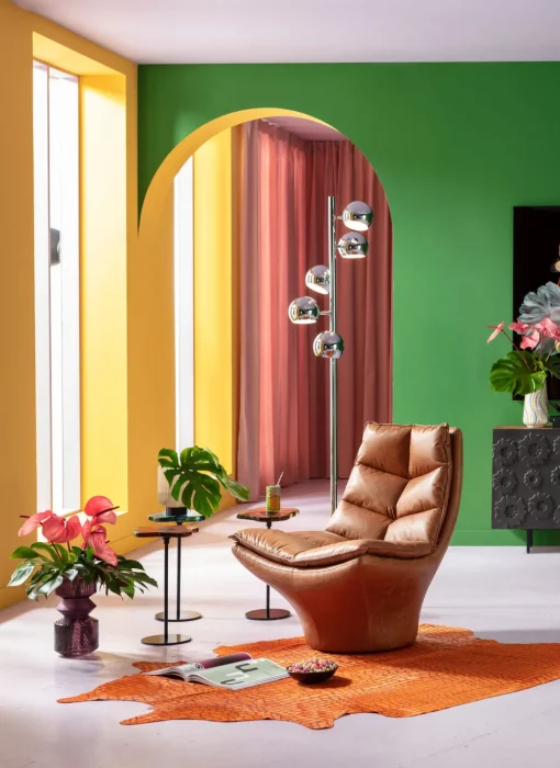 KARE Stehleuchte Calotta Chrome 5er New