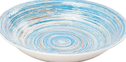 KARE Teller Tief Swirl Blau Ø21cm Discount