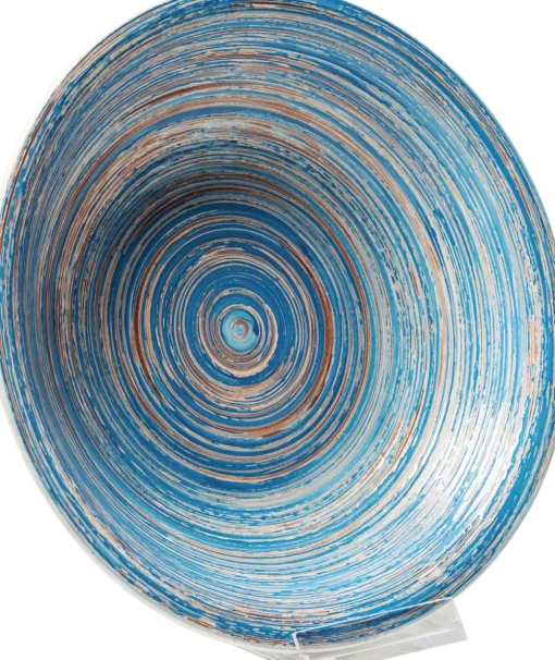 KARE Teller Tief Swirl Blau Ø21cm Discount