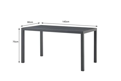 KARE Tisch Madagascar Schwarz 80x140cm Sale